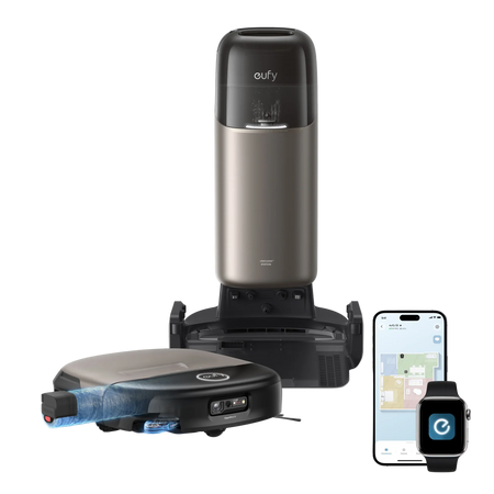 Eufy Robot Aspirapolvere Hydrojet S2 Onmi - Aspirazione AeroTurbo 2.0 da 30 000 Pa