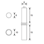 Mini contatto magnetico FDP - Appositamente progettato per essere incassato nel legno