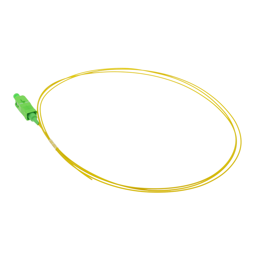 Safire Pigtail in fibra ottica simplex - Fibra monomodale G657A2 ad alte prestazioni - Connettore SC con finitura APC