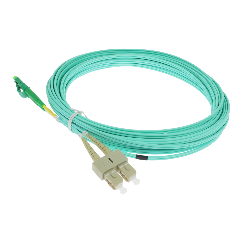 Safire Cavo di collegamento in fibra ottica duplex - Fibra multimodale OM4 ad alta velocità - Connettori ibridi LC APC e