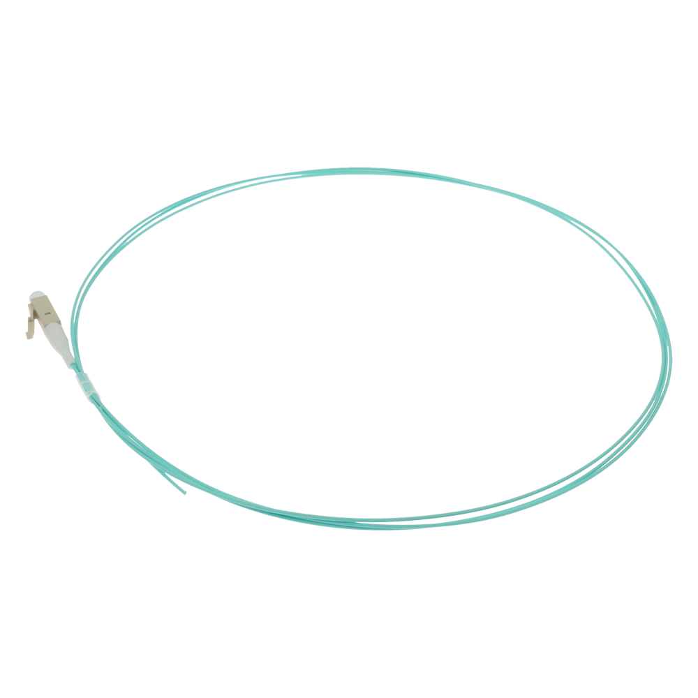 Safire Pigtail in fibra ottica simplex - Fibra multimodale OM4 ad alta velocità - Connettore LC con finitura UPC