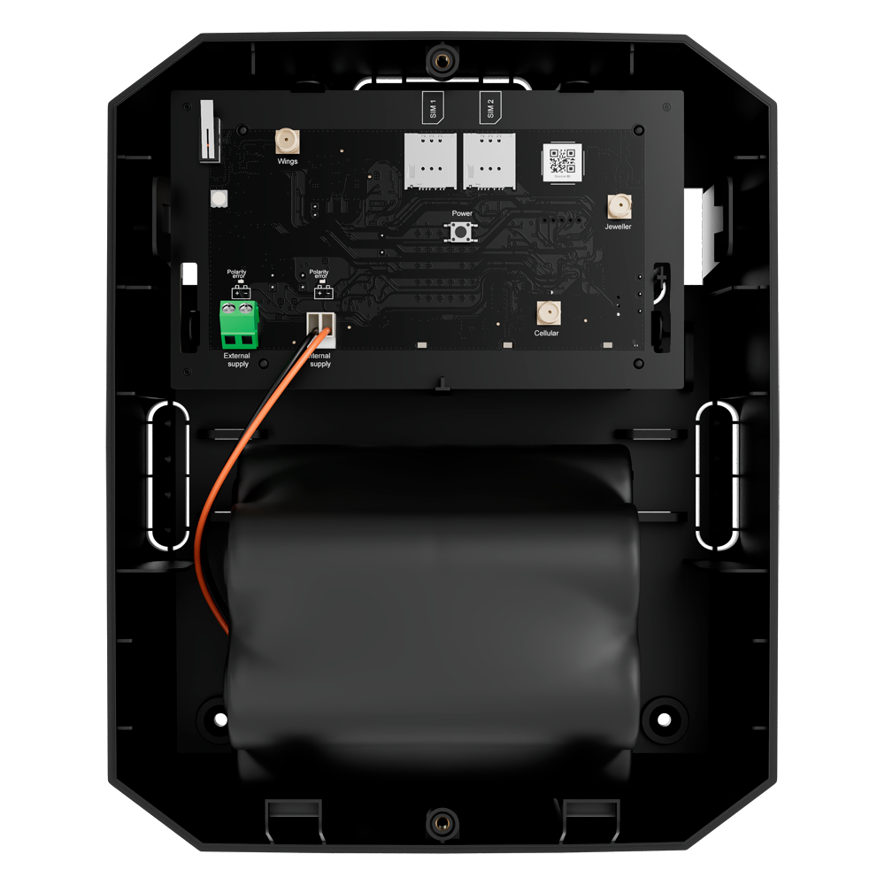 Batteria interna non ricaricabile - Connettore per il collegamento all'Hub BP integrato