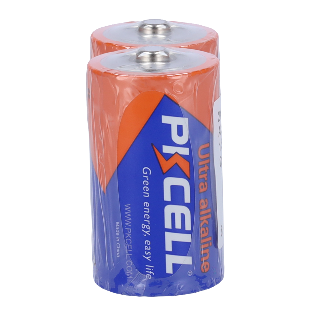 Pack di 2x Batterie LR20 / D - PKCELL - Alcalina Zn-MnO2 non ricaricabile - Tensione 1.5V - Capacità nominale 10200mAh