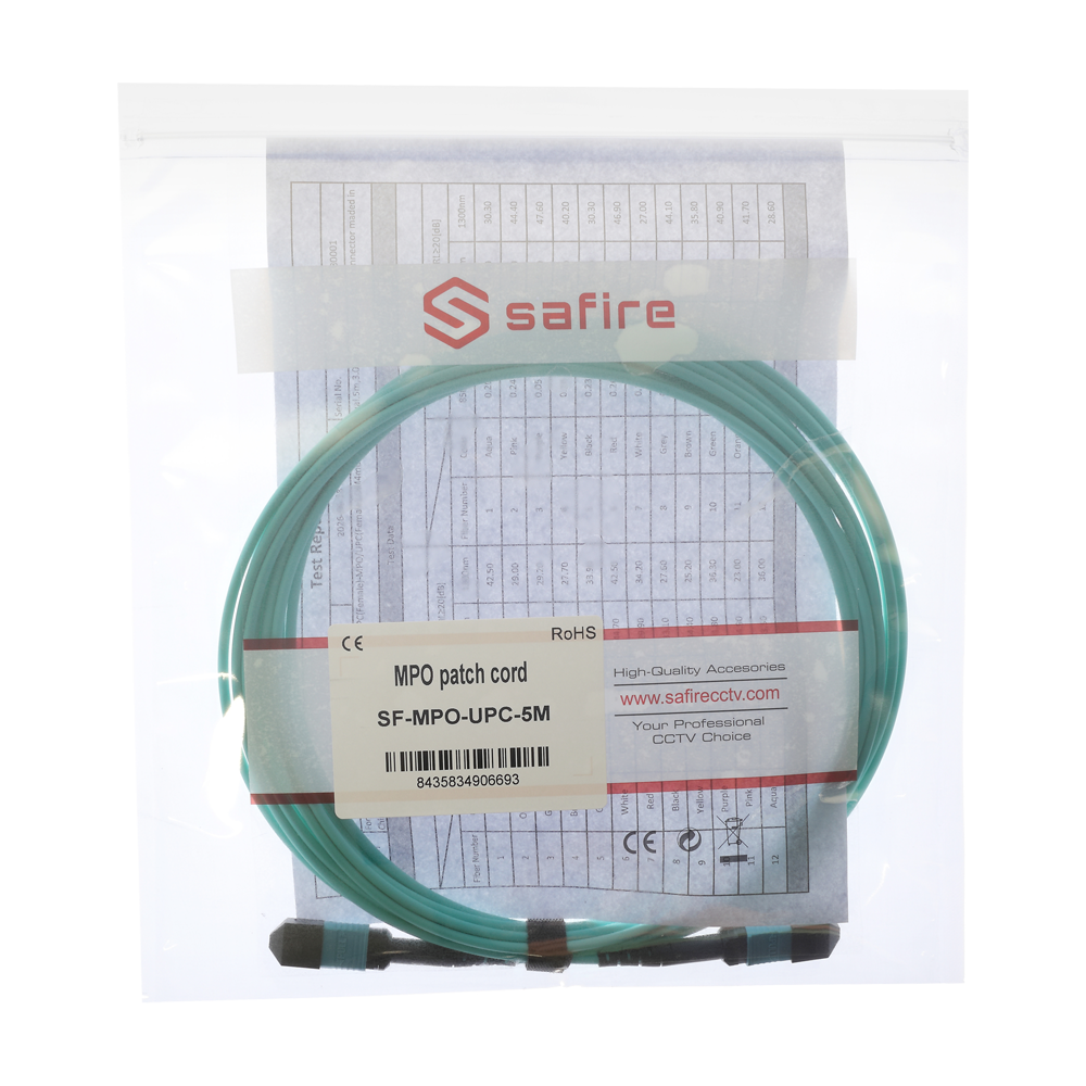 Safire Cavo trunk MPO da 12 fibre ad alta densità - Fibra multimodale OM4 Elite a bassa perdita