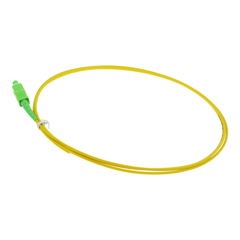 Safire Pigtail in fibra ottica simplex - Fibra monomodale G657A2 ad alte prestazioni - Connettore SC con finitura APC