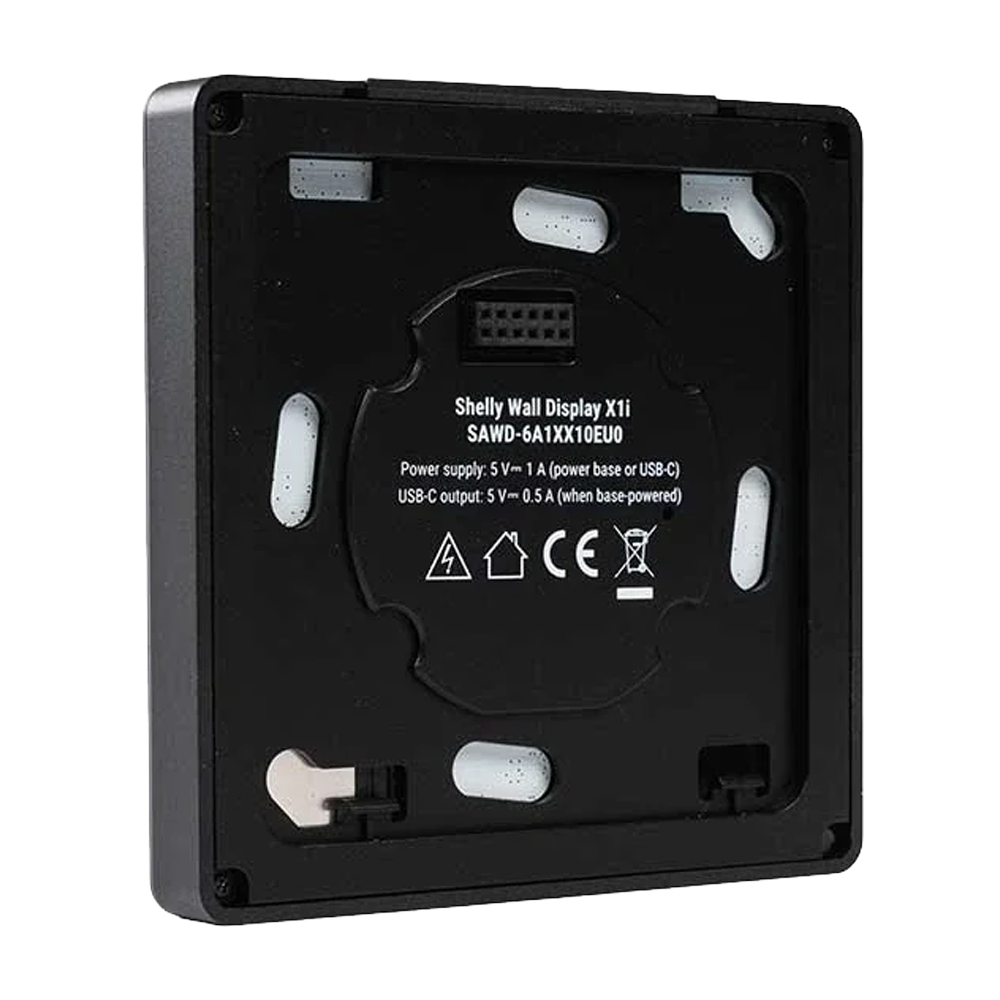 Shelly Wall Display X1i Nero - Schermo touchscreen da 4" a 720 × 720 pixel