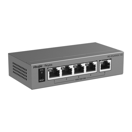 Ruijie Reyee Cloud Managed L2 Switch - 5 porte Gigabit Ethernet 10/100/1000 Mbps