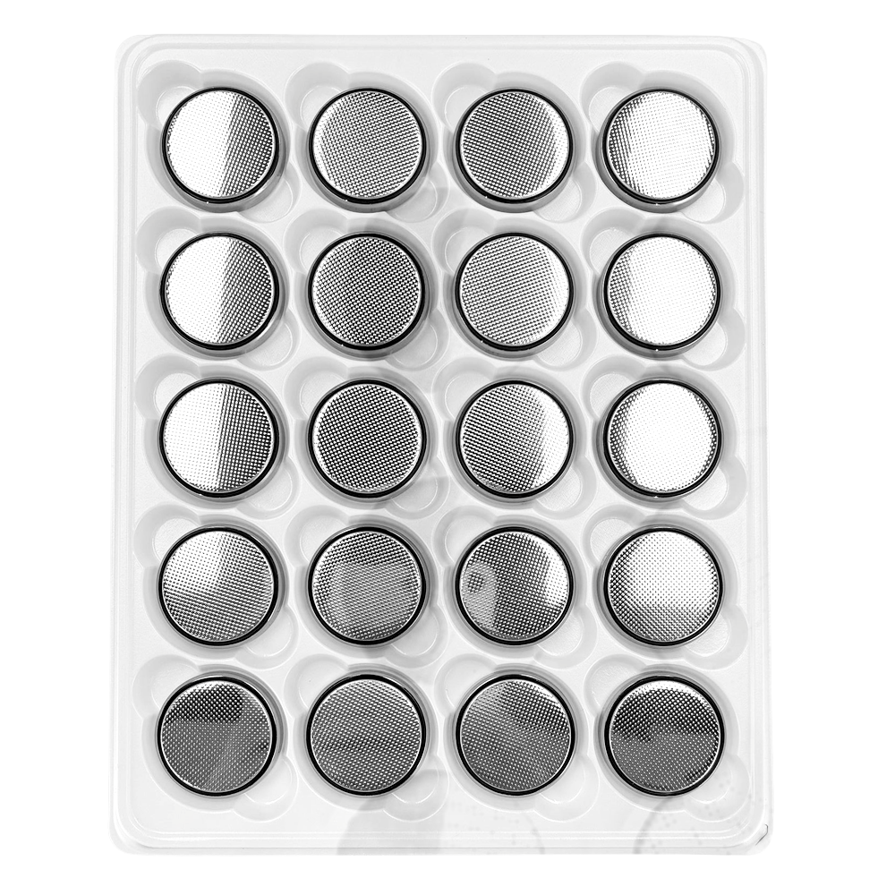 Pack 20x Batterie a bottone CR2450 - Vendita in vassoio 20ud | Prezzo per vassoio - Lito Li-MnO2 non ricaricabile