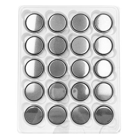 Pack 20x Batterie a bottone CR2450 - Vendita in vassoio 20ud | Prezzo per vassoio - Lito Li-MnO2 non ricaricabile