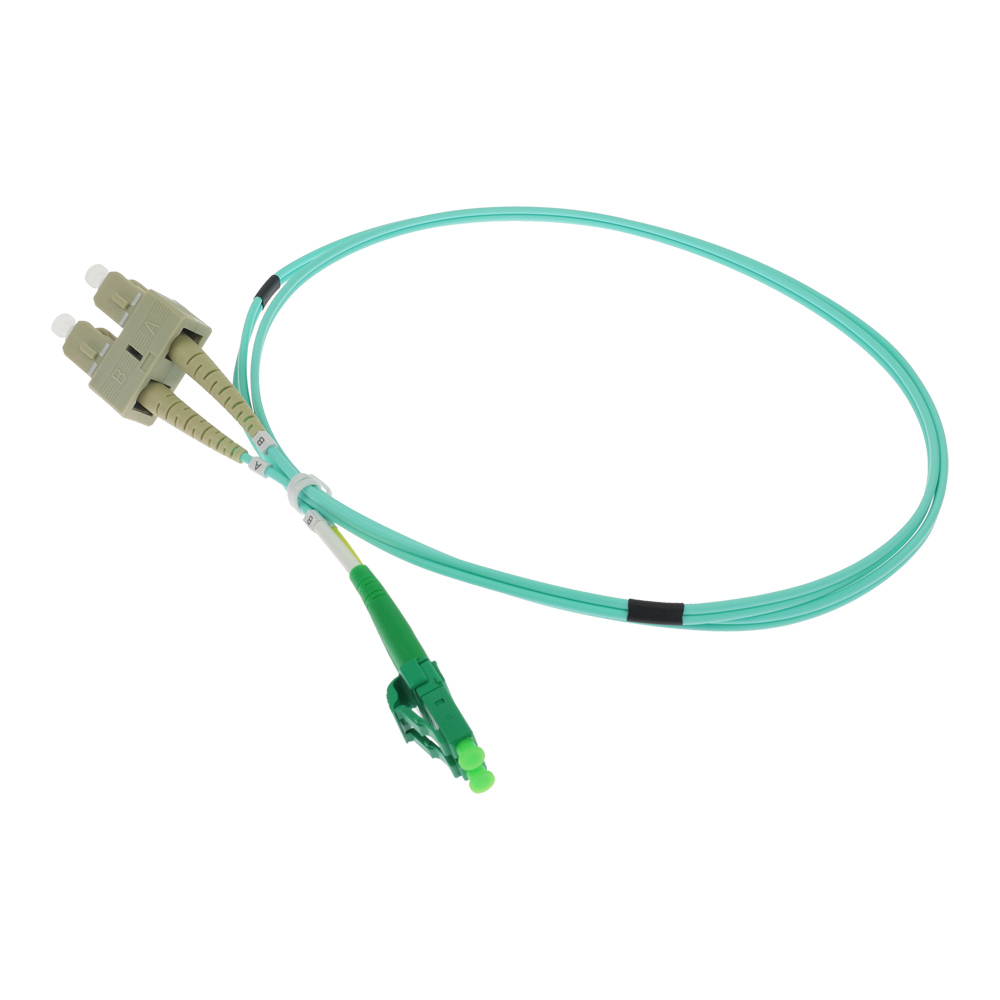 Safire Cavo di collegamento in fibra ottica duplex - Fibra multimodale OM4 ad alta velocità - Connettori ibridi LC APC e