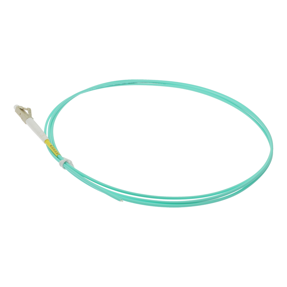 Safire Pigtail in fibra ottica simplex - Fibra multimodale OM4 ad alta velocità - Connettore LC con finitura UPC