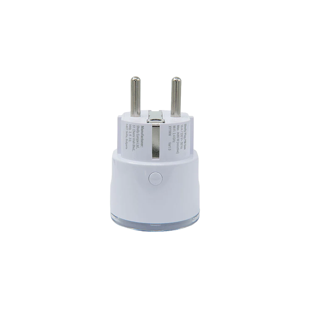 Shelly Plug PM Gen3 (Bianco) - Misurazione di tensione, corrente ed energia - Senza relè: fornitura sempre garantita