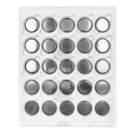 Pack 25x Batterie a bottone CR2025 - Vendita in vassoio 25ud | Prezzo per vassoio - Lito Li-MnO2 non ricaricabile