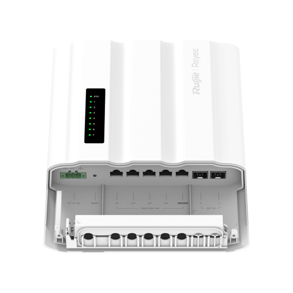 Ruijie Reyee Cloud Managed L2 PoE Switch - 5 porte Gigabit RJ45 e 2 slot SFP