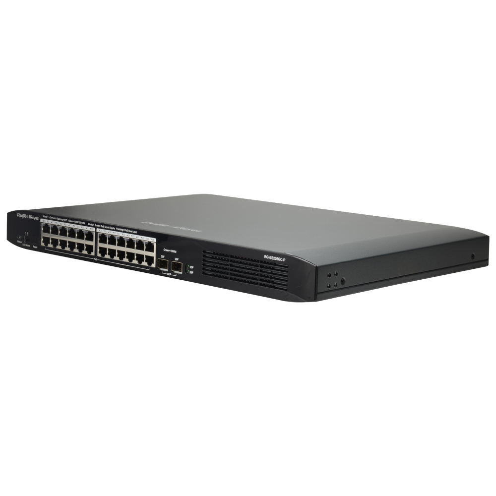 Ruijie Reyee Cloud Managed L2 Switch - 26 Porte totali (24 PoE+ / 2 Uplink SFP)