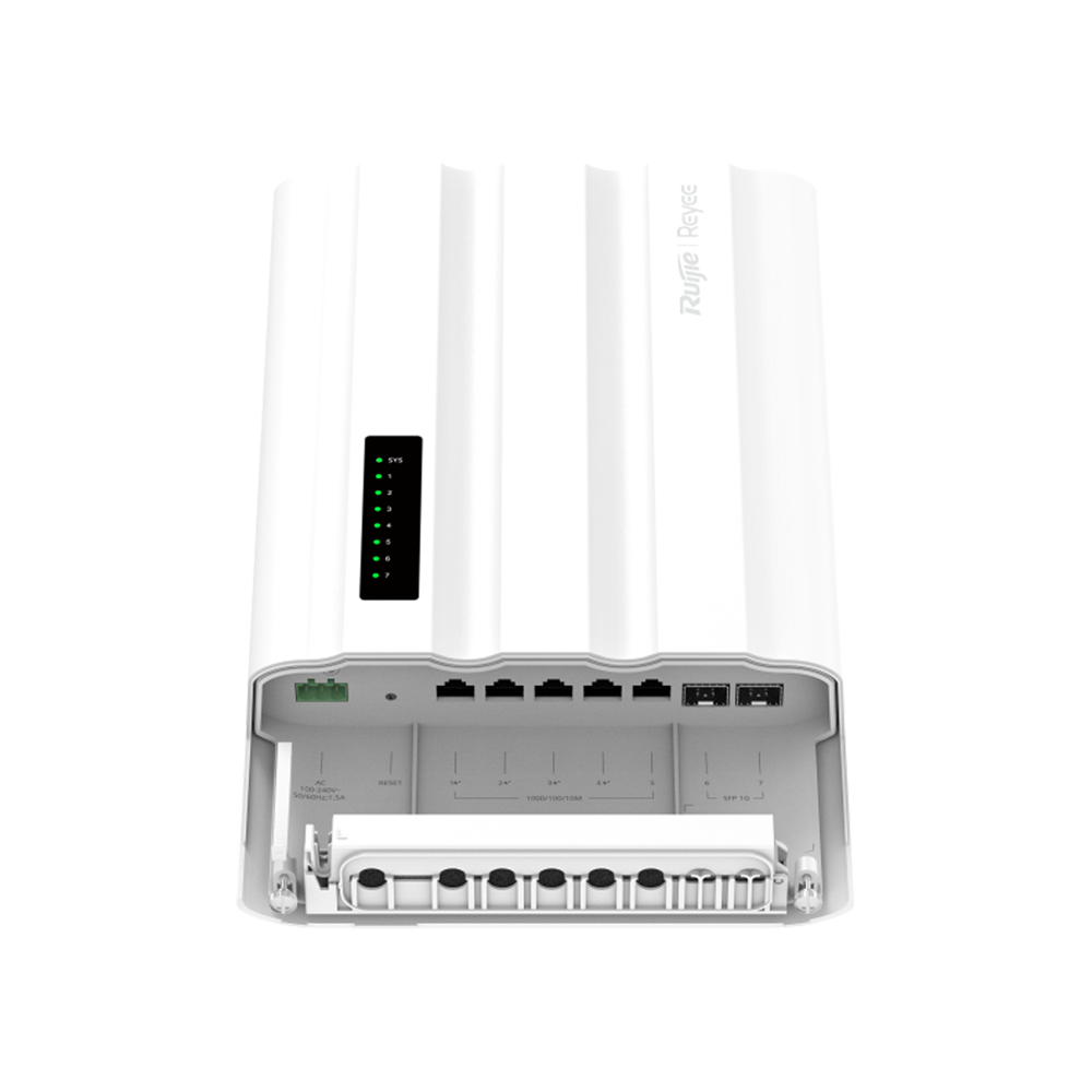 Ruijie Reyee Cloud Managed L2 PoE Switch - 5 porte Gigabit RJ45 e 2 slot SFP di uplink