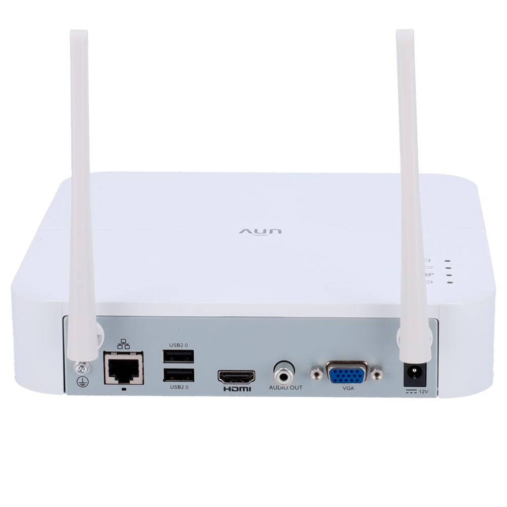 Kit di Videosorveglianza Uniview - Connessione Ethernet e WiFi - NVR 4 canali IP - 4 Telecamere bullet IP67