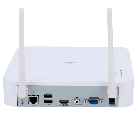 Kit di Videosorveglianza Uniview - Connessione Ethernet e WiFi - NVR 4 canali IP - 4 Telecamere bullet IP67