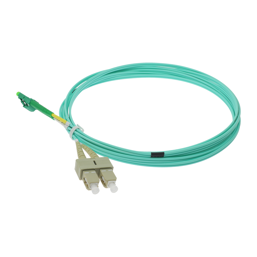 Safire Cavo di collegamento in fibra ottica duplex - Fibra multimodale OM4 ad alta velocità - Connettori ibridi LC APC e