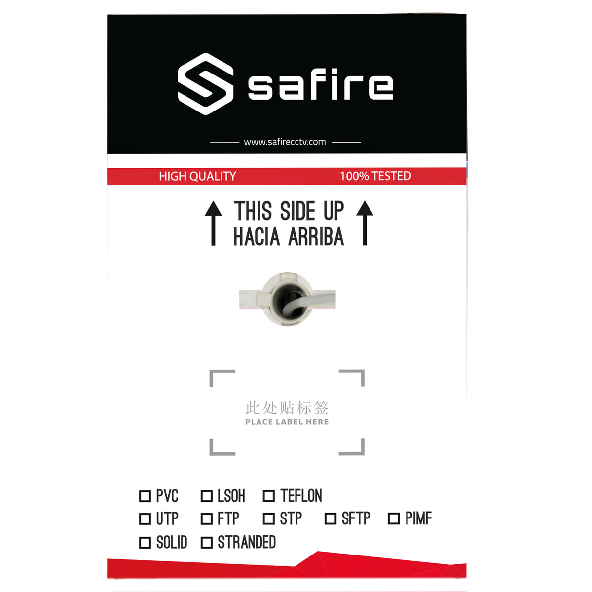Cavo UTP Safire - Categoria 6 - Bobina da 305 metri - Diametro 5.5 mm - Compatibile con Balun