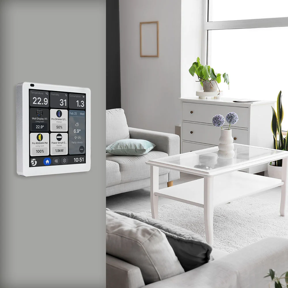 Shelly Wall Display X1i Plata - Pantalla táctil de 4" a 720 × 720 píxeles