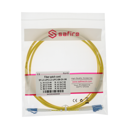 Safire Cavo di collegamento in fibra ottica - Fibra monomodale G657A2 ad alte prestazioni - Connettori LC UPC in formato