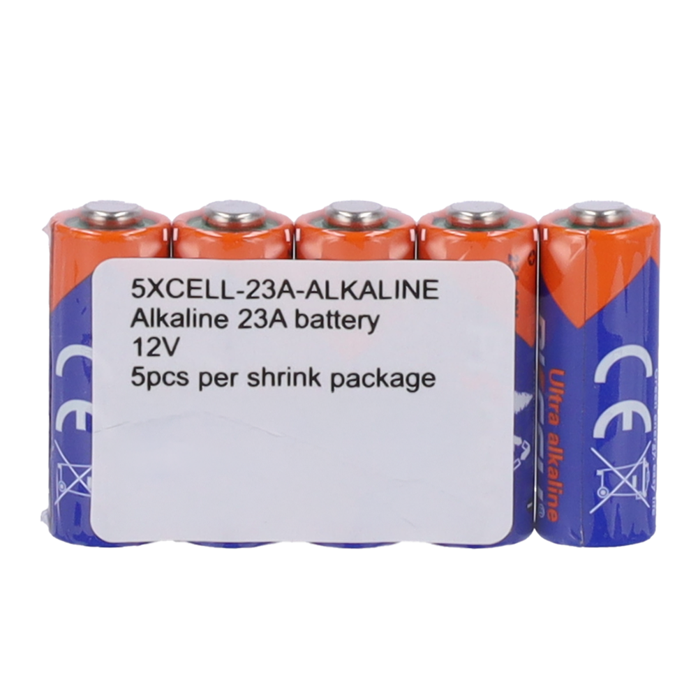 Pack 5x Batteria 23A - PKCELL - Alcalina Zn-MnO2 non ricaricabile - Tensione 12V - Capacità nominale 50mAh
