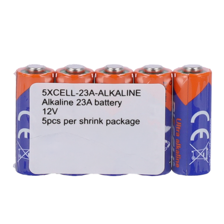 Pack 5x Batteria 23A - PKCELL - Alcalina Zn-MnO2 non ricaricabile - Tensione 12V - Capacità nominale 50mAh