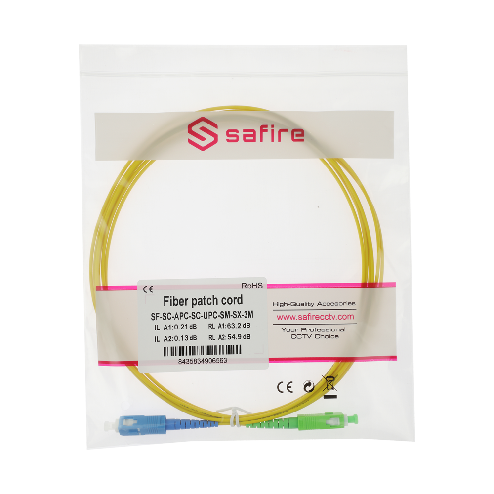 Safire Cavo di collegamento in fibra ottica simplex - Fibra monomodale G657A2 ad alte prestazioni