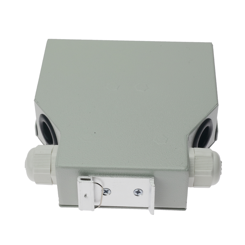 Box di distribuzione in fibra ottica per guida DIN - Include 12 adattatori SC simplex preinstallati