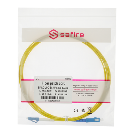 Safire Cavo di collegamento in fibra ottica simplex - Fibra monomodale OS2 G657A2 di alto livello