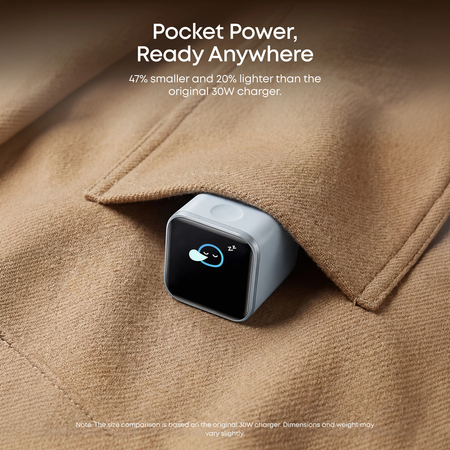 Anker - Mini Caricabatterie USB - Potenza 45W - Ricarica rapida GaN | Display intelligente - Uscite 1x USB-C