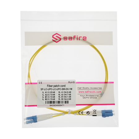 Safire Cavo di collegamento in fibra ottica - Fibra monomodale G657A2 ad alte prestazioni - Connettori LC UPC in formato