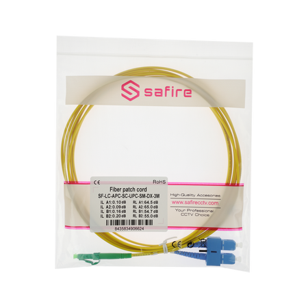 Safire Cavo di collegamento in fibra ottica duplex - Fibra monomodale G657A2 ad alte prestazioni
