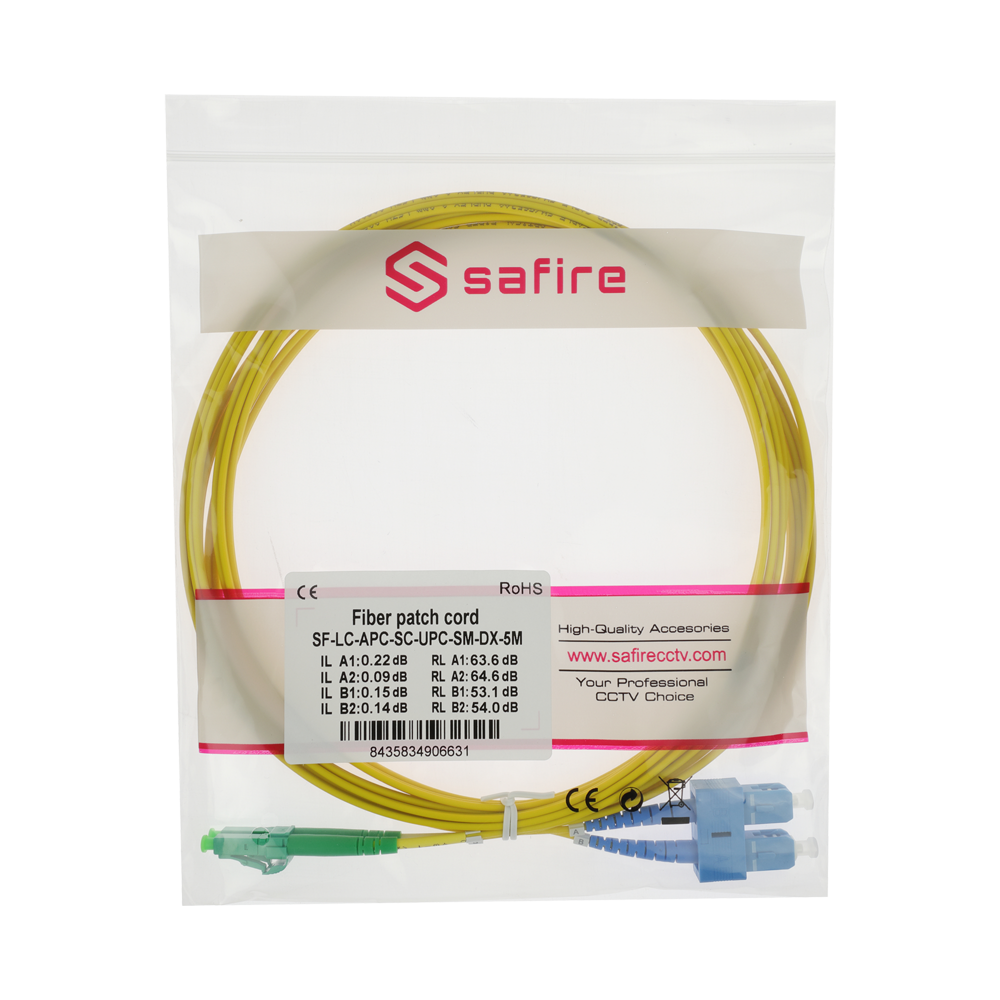 Safire Cavo di collegamento in fibra ottica duplex - Fibra monomodale G657A2 ad alte prestazioni