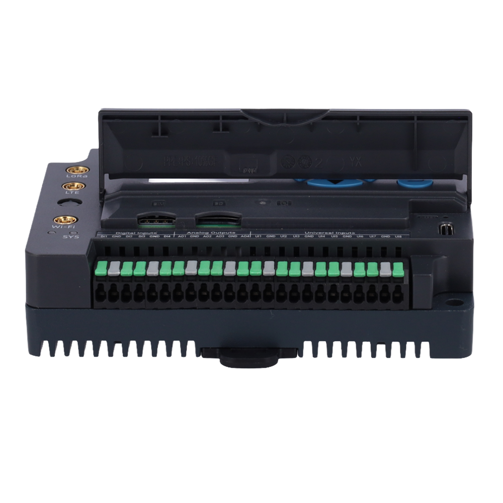 Milesight 8 ingressi universali + 4 DI + 3 relè + 4 uscite analogiche - LoRaWAN 8 canali 27 dBm + 4G CAT1 + Wi-Fi + 2×Gb