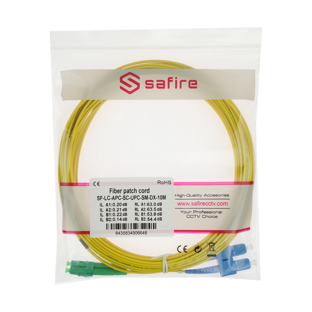 Safire Cavo di collegamento in fibra ottica duplex - Fibra monomodale G657A2 ad alte prestazioni