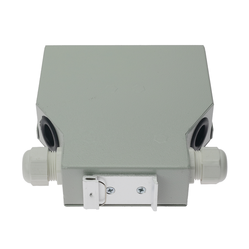 Box di distribuzione in fibra ottica per guida DIN - Include 12 adattatori SC simplex preinstallati