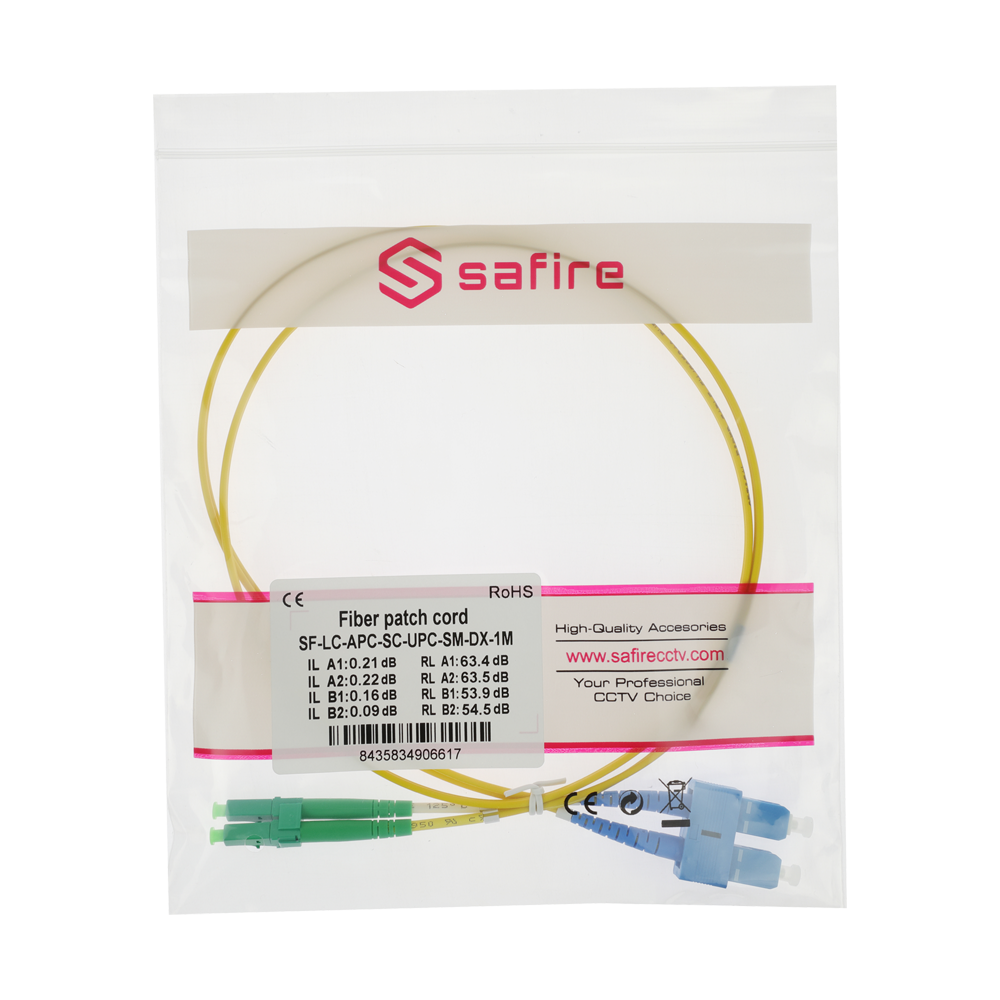Safire Cavo di collegamento in fibra ottica duplex - Fibra monomodale G657A2 ad alte prestazioni