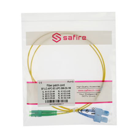 Safire Cavo di collegamento in fibra ottica duplex - Fibra monomodale G657A2 ad alte prestazioni