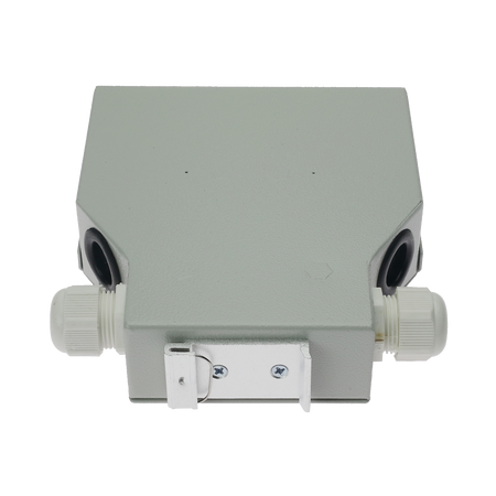 Box di distribuzione in fibra ottica per guida DIN - Include 12 adattatori LC duplex preinstallati