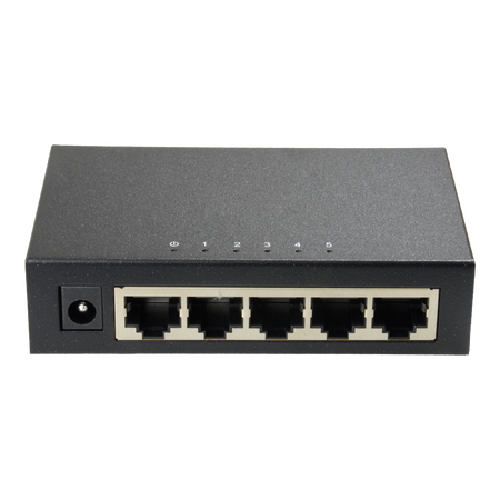 Switch X-Security Gigabit - 5 porte RJ45 - Velocità 10/100/1000 Mbps - Alta velocità in tutte le porte