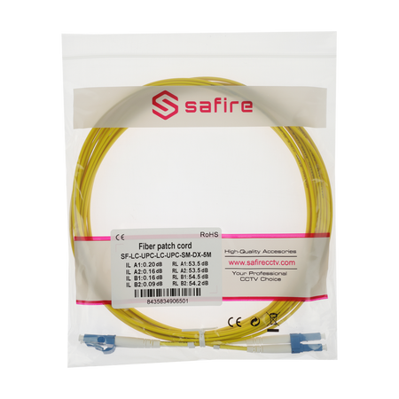 Safire Cavo di collegamento in fibra ottica - Fibra monomodale G657A2 ad alte prestazioni - Connettori LC UPC in formato