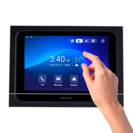 Akuvox Monitor Android 9.0 per Videocitofono - Display IPS di 7" - Audio bidirezionale Crystal Clear | Easy UI