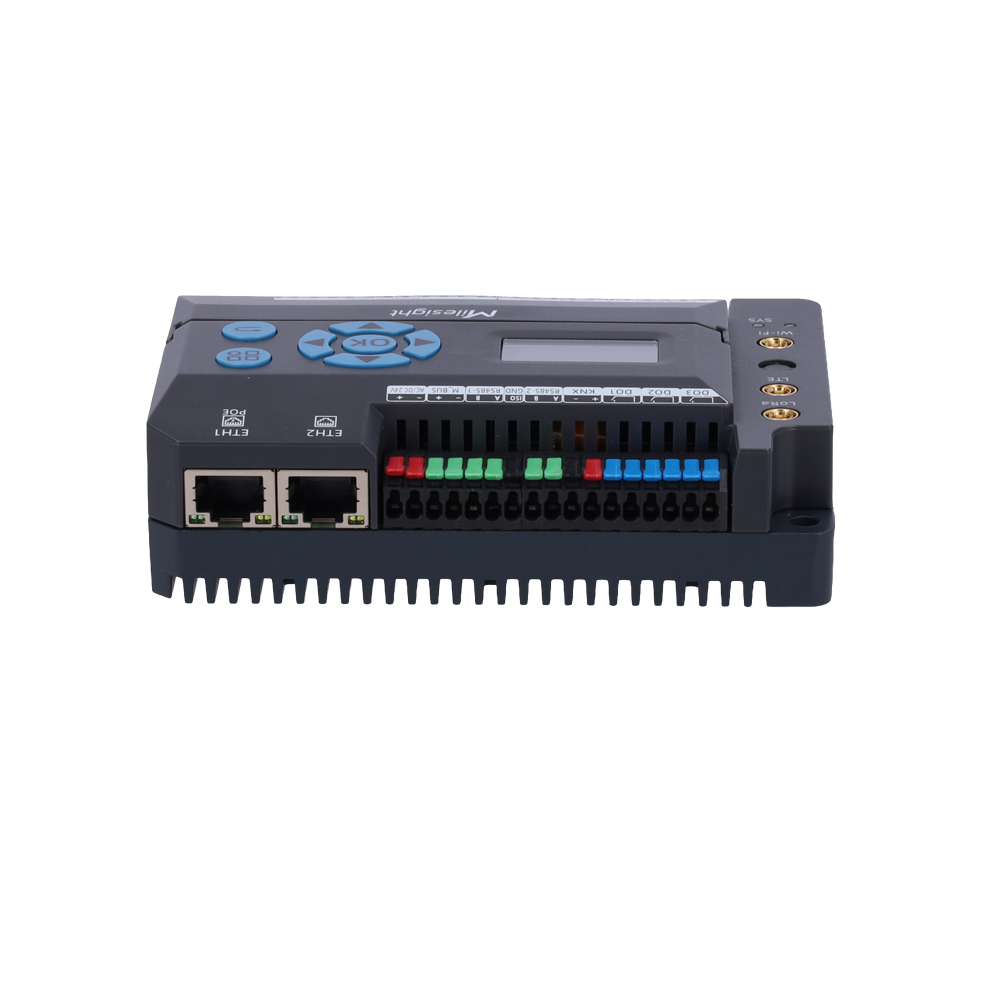 Milesight 8 ingressi universali + 4 DI + 3 relè + 4 uscite analogiche - LoRaWAN 8 canali 27 dBm + 4G CAT1 + Wi-Fi + 2×Gb