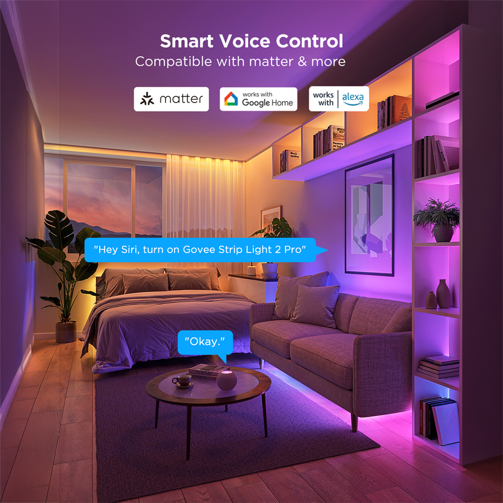 Govee Striscia LED Phantasy intelligente 10m - Wi-Fi 2.4 GHz + Bluetooth - Colore RGBWW segmentato - 200 lumen/m