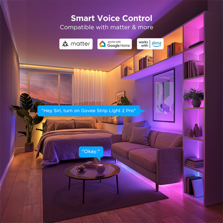Govee Striscia LED Phantasy intelligente 10m - Wi-Fi 2.4 GHz + Bluetooth - Colore RGBWW segmentato - 200 lumen/m