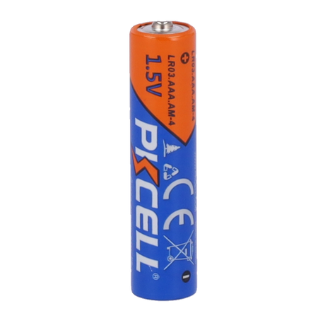 Pack 10x Pila LR03 / AAA - PKCELL - Alcalina Zn-MnO2 non ricaricabile - Tensione 1.5V - Capacità nominale 650mAh