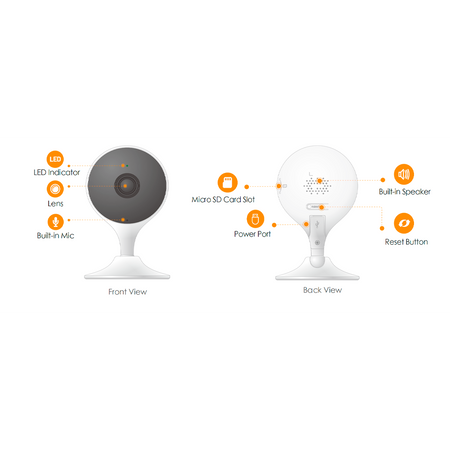 Imou Telecamera fissa Cue 2 2MP - WiFi 2.4 GHz - 2.8 mm / IR 10m - Audio bidirezionale / Sirena