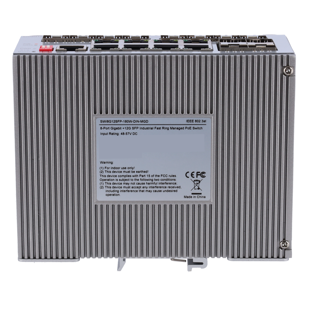 Switch L2+ managed con 8x RJ45 e 12x SFP - 8 porte PoE Gigabit con potenza in uscita fino a 30W